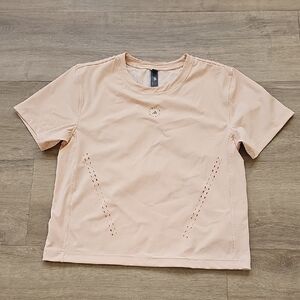 Adidas Stella McCartney Light Pink Perforated Tee Size Medium